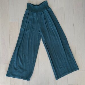 Women's rights Teal Wide-Leg Pants